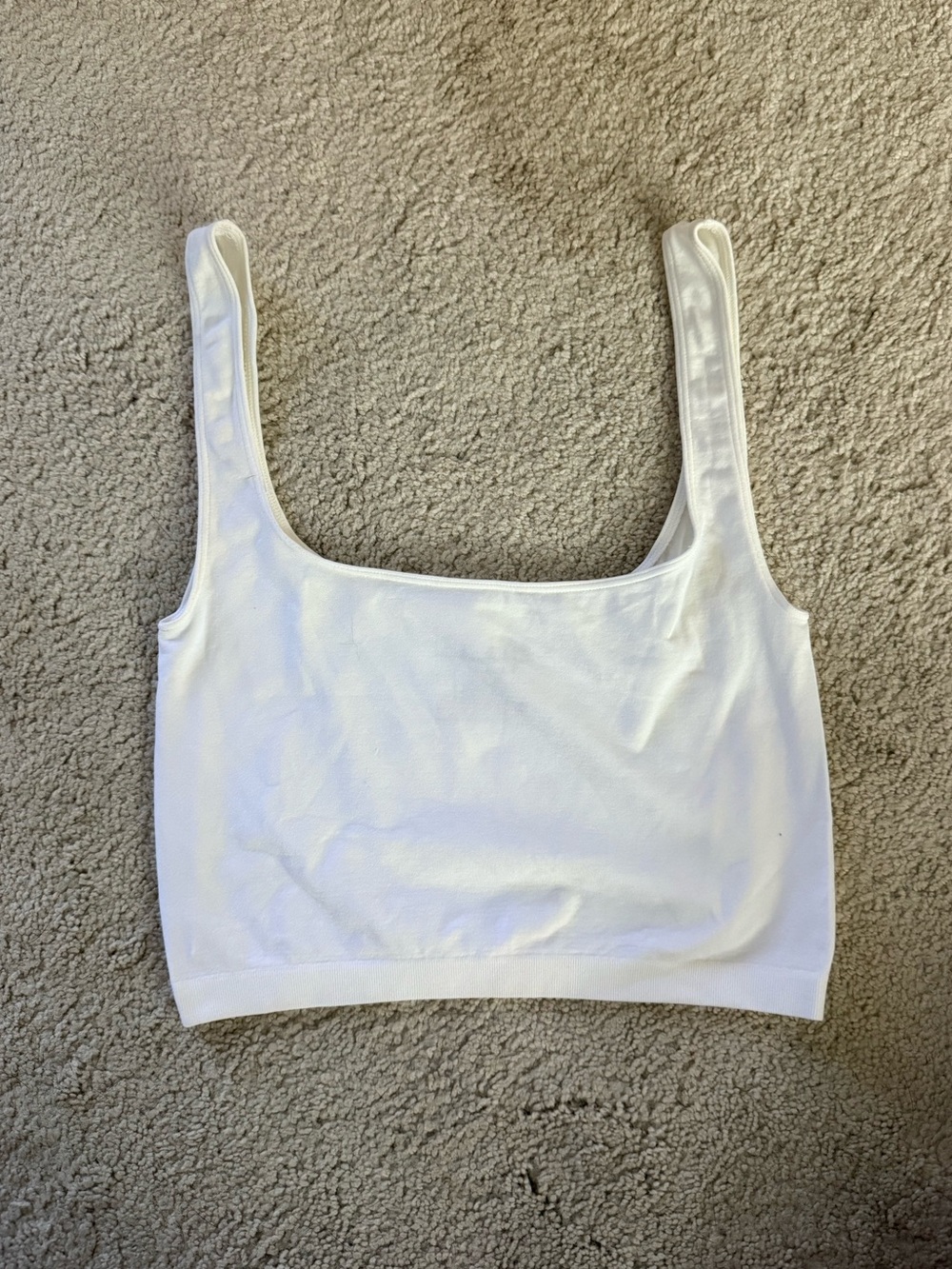 Free People White Crop Tank Top